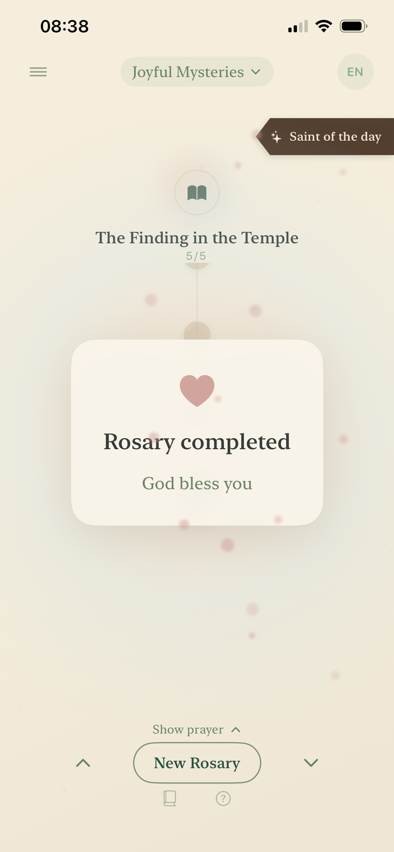 Prayer screen